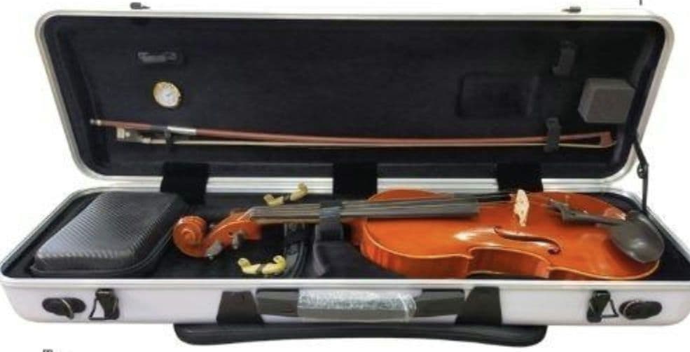 バイオリンケース　ポリカーボネート　ホワイトビスケット　スクエア型　オブロング