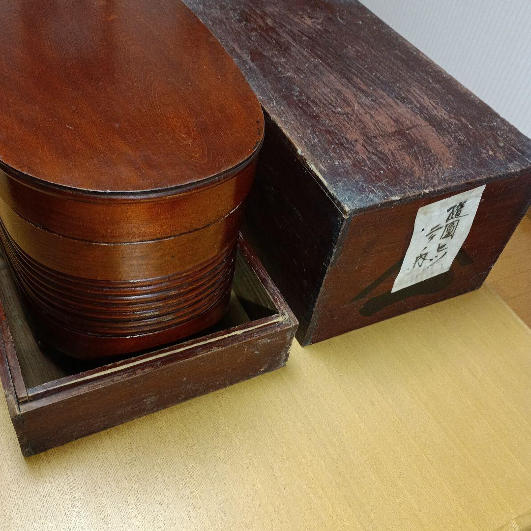 アンティーク　木製おひつ　木箱入り