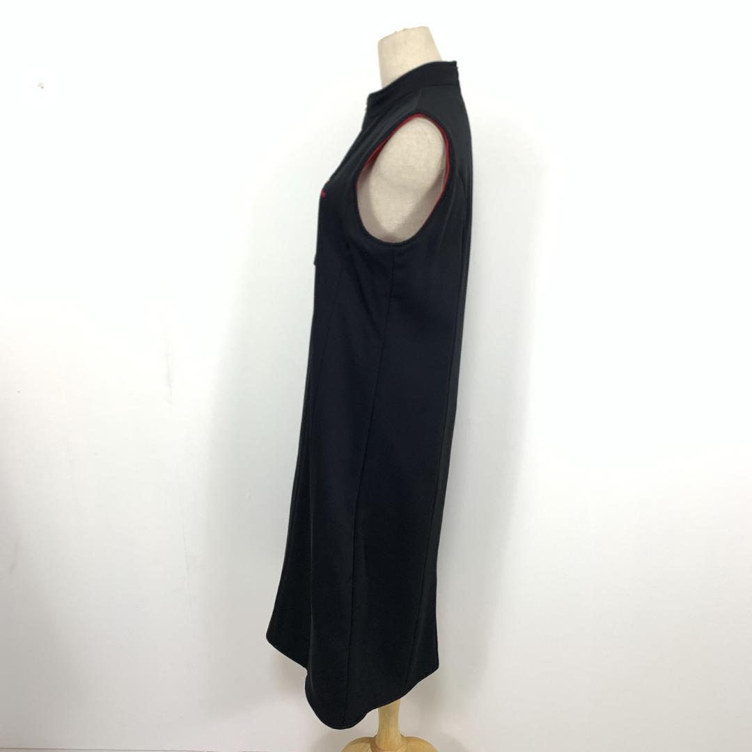 LA9483 カステルバジャック ノースリーブワンピース 黒 裏フリース 2