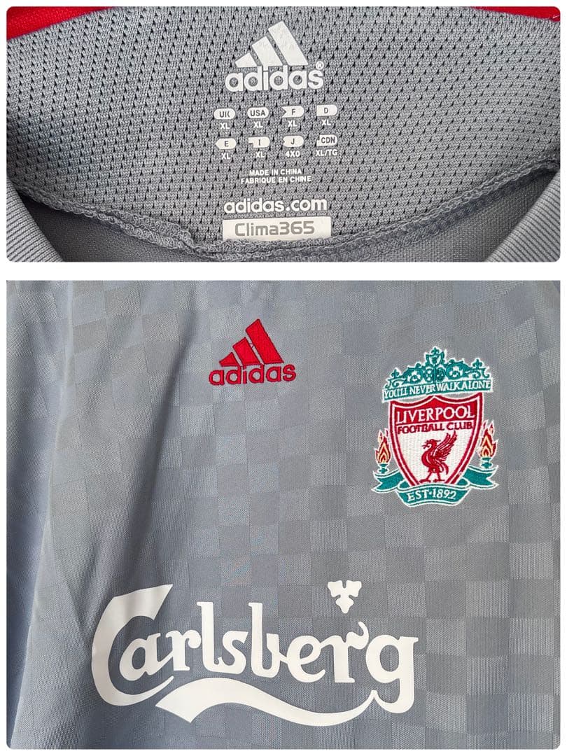 新品タグ付！08/09 リヴァプールFC ユニフォーム XL ジェラード8