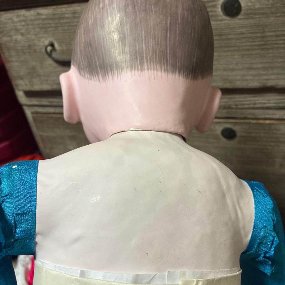 市松人形 大きな男の子　銘あり　真光齋