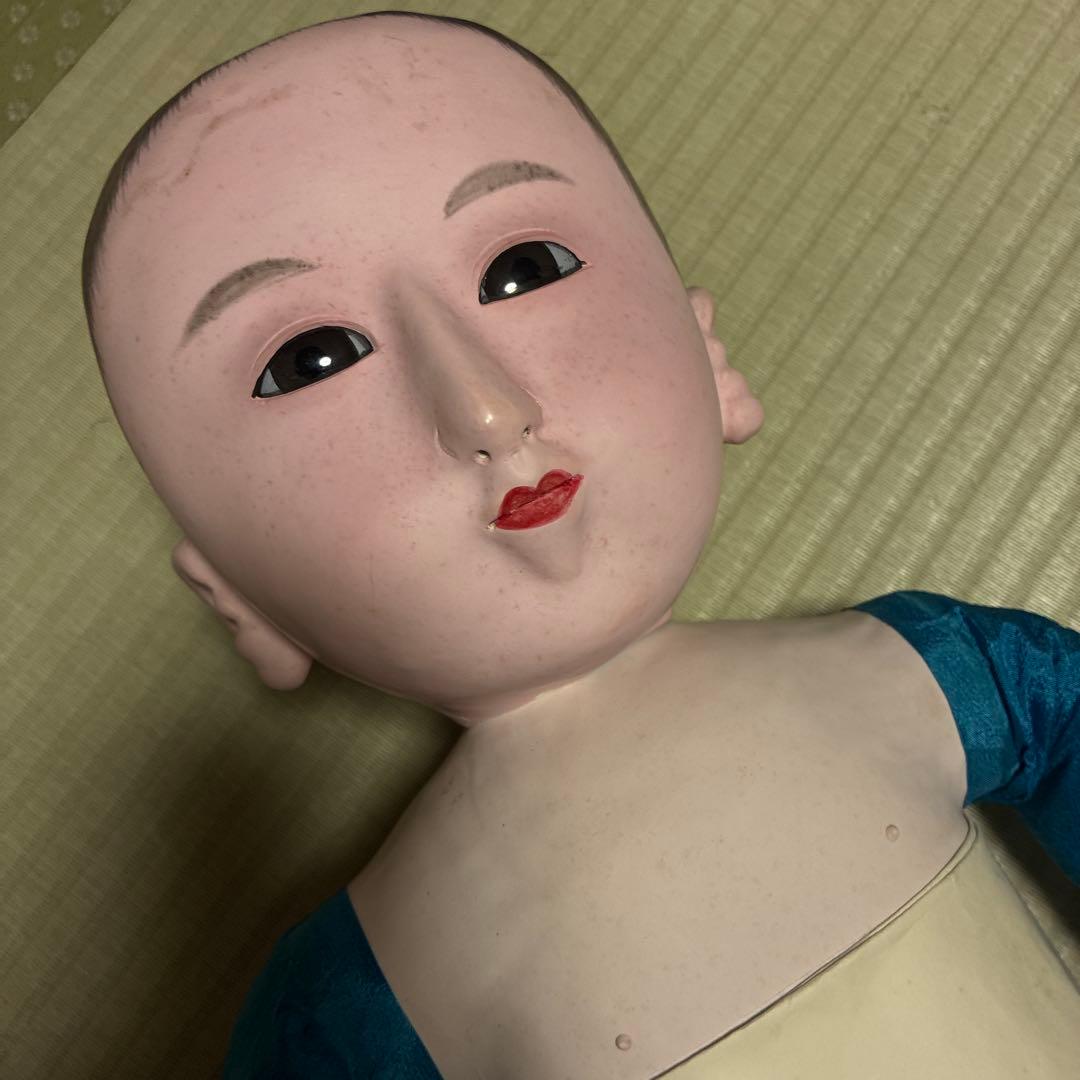 市松人形 大きな男の子　銘あり　真光齋