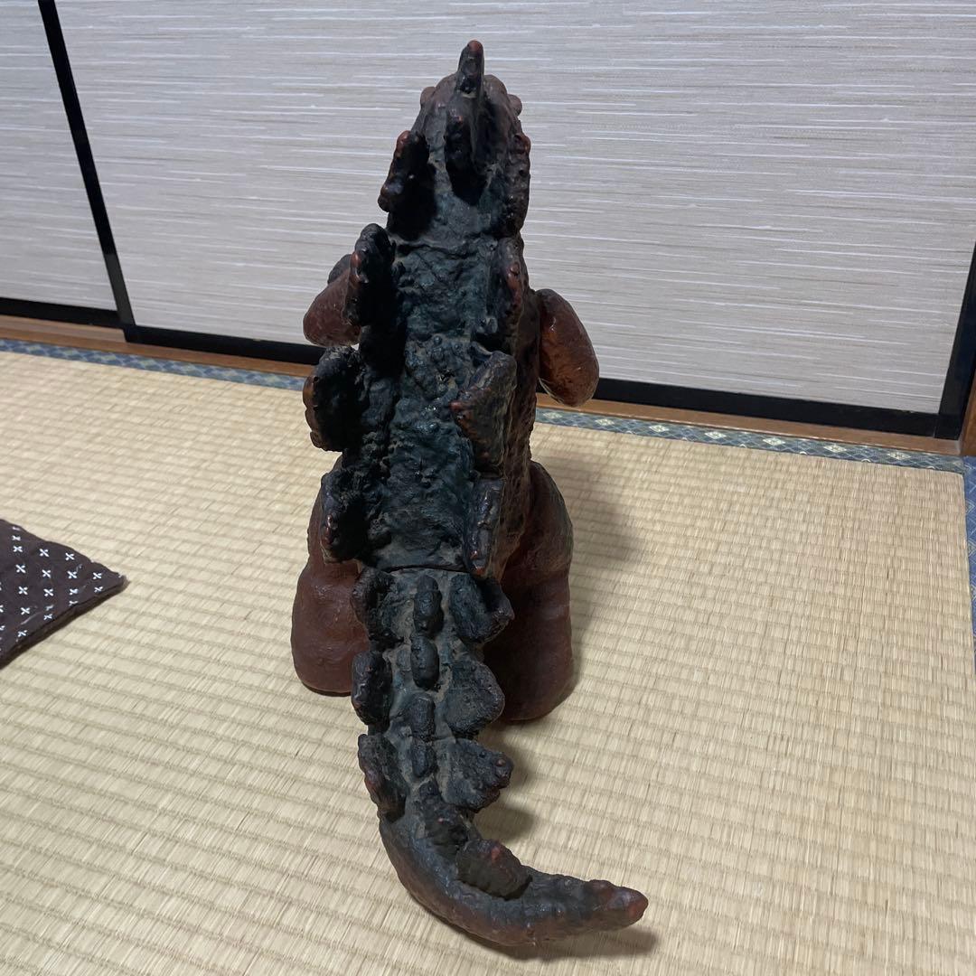 マルサン　1970年製　ジャンク品特大キングゴジラ　灰色成型　ソフビ　38cm