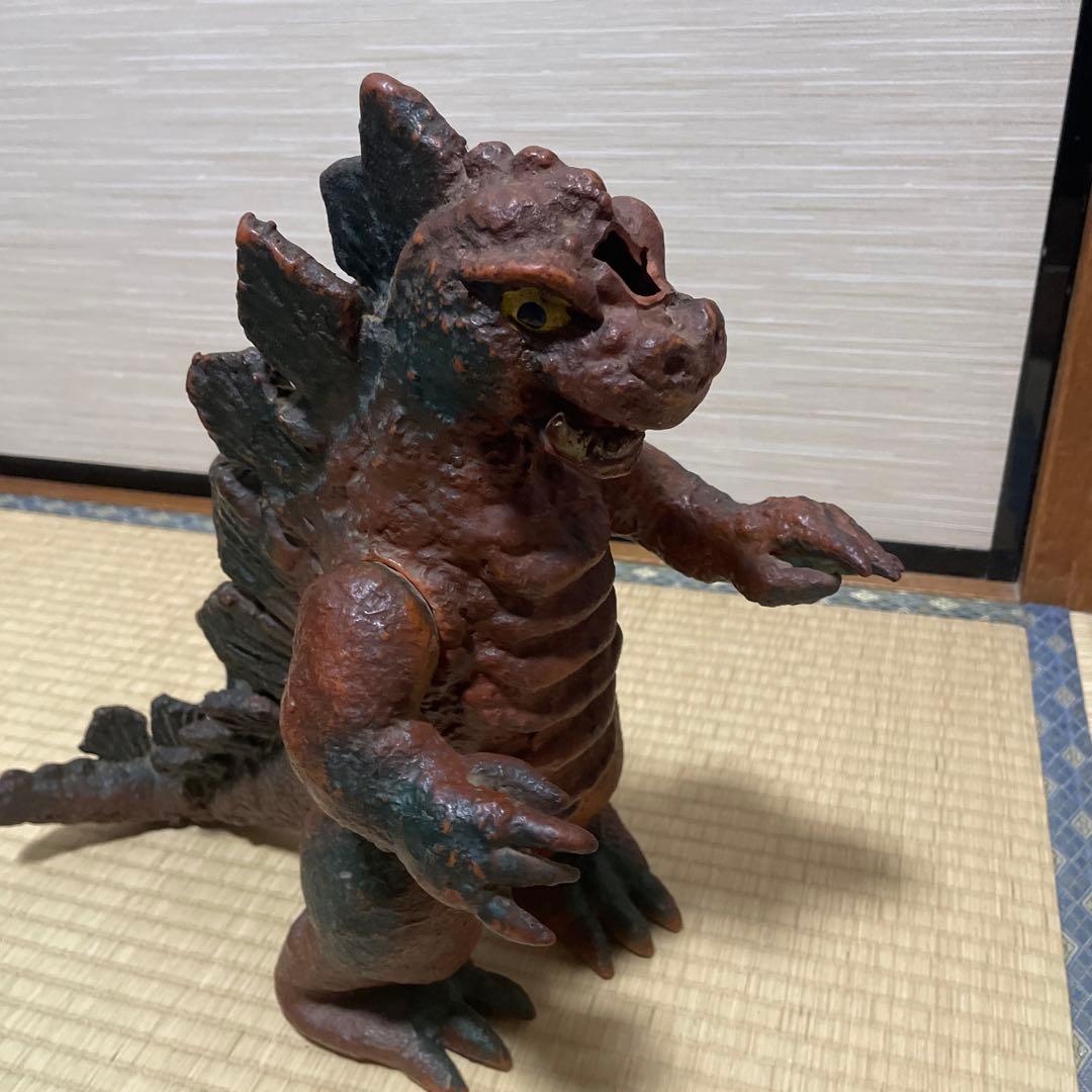 マルサン　1970年製　ジャンク品特大キングゴジラ　灰色成型　ソフビ　38cm