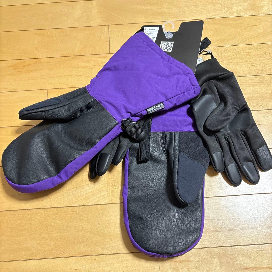 未使用　ジッパーで指が出せるミトン　スノーボードグローブ