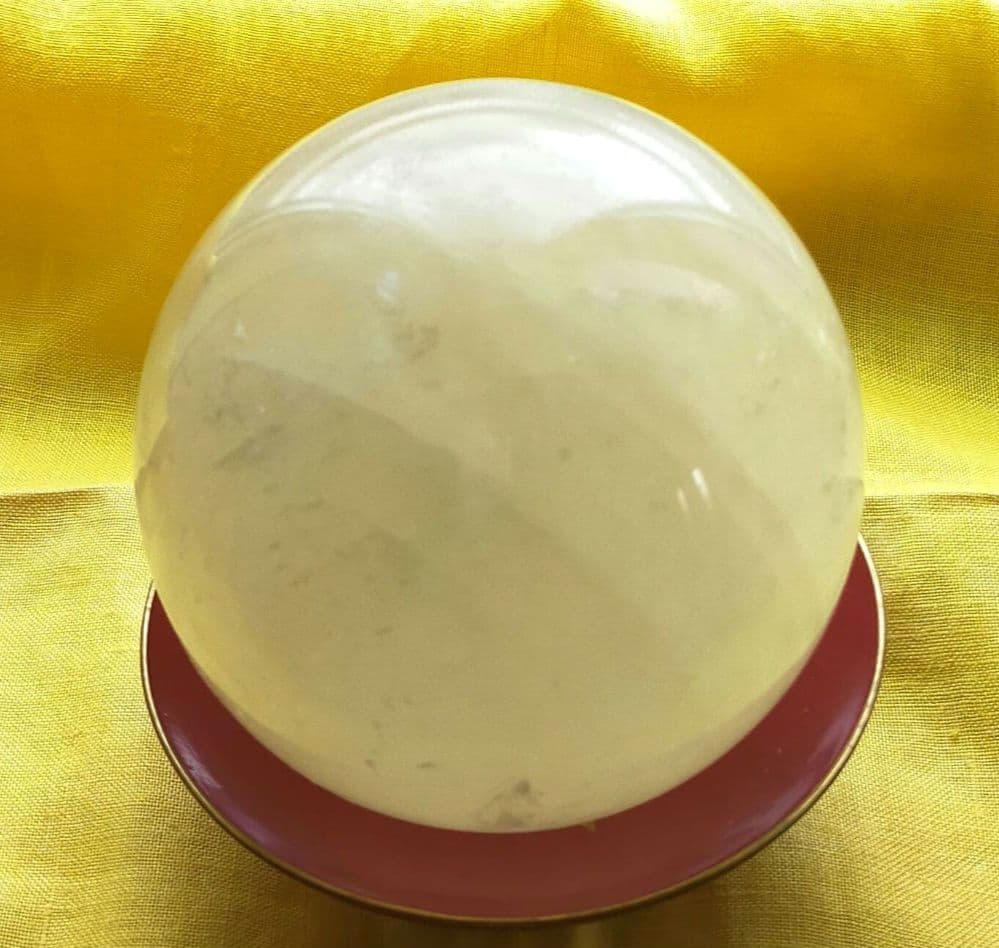 セール✨天然石　大型イエローカルサイト　丸玉　祈願　運気上昇　縁起置物