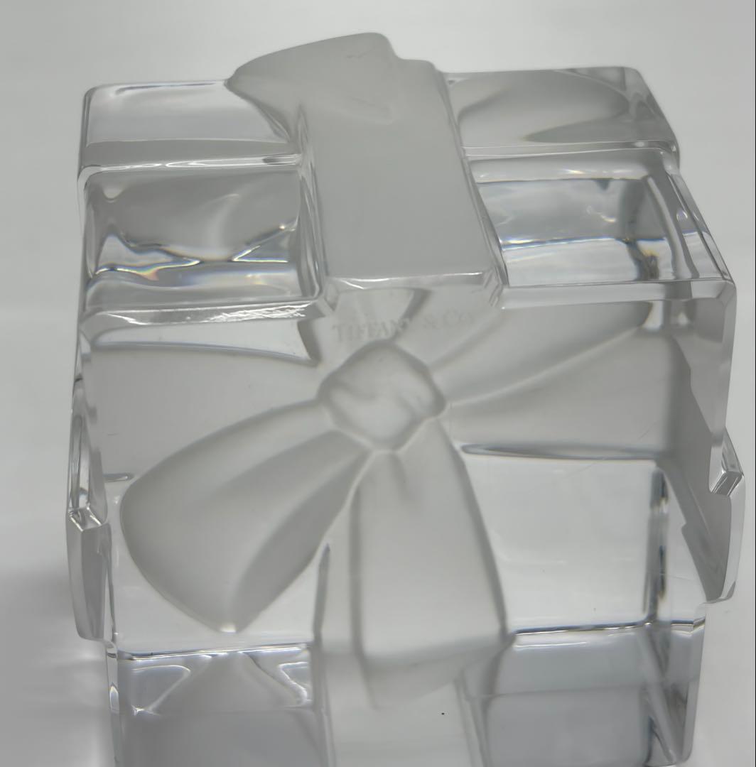 Tiffany＆Co. クリスタル　リボンボックス　ペーパーウェイト