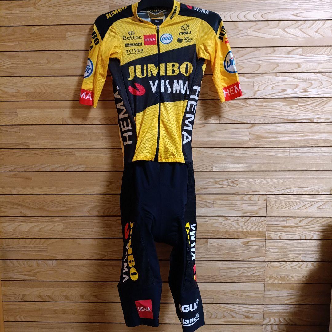 支給品　Jumbo visma　スキンスーツ　AGU　サイクルジャージ　ユンボ