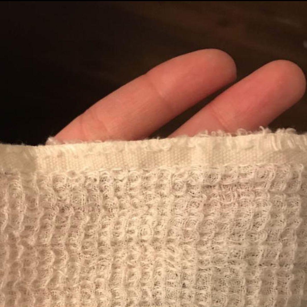 リネン 麻100%　ワッフル バスタオル