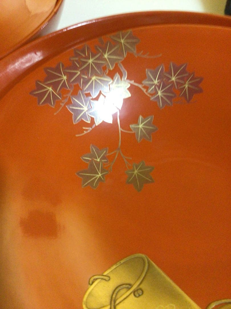 木製 蒔絵入り吸物椀10客 蓋の内側にも蒔絵