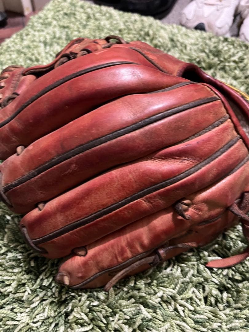 ミズノ 軟式野球グローブ レッド【定価】36,000