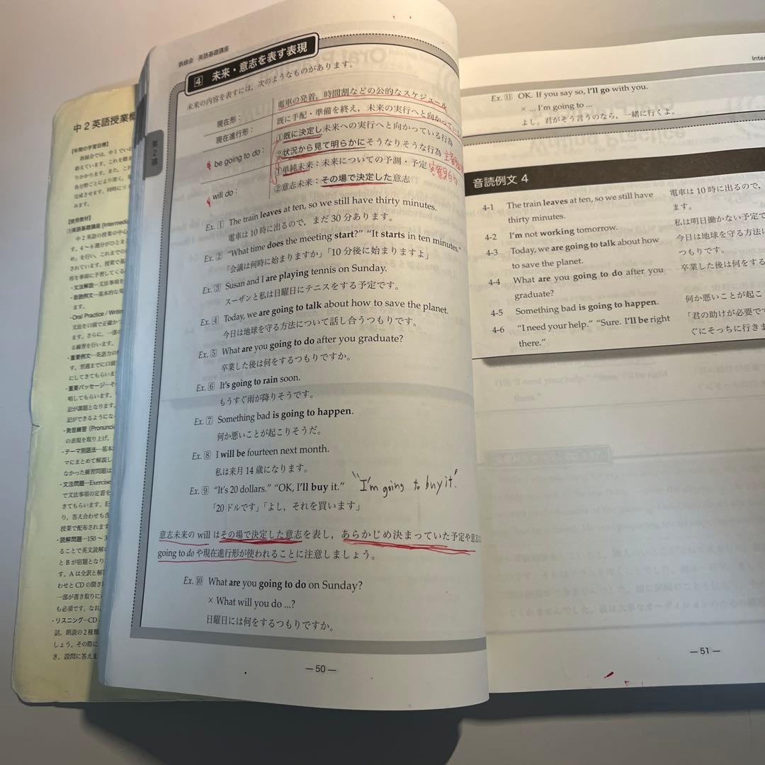 鉄緑会　中2英語前期教科書