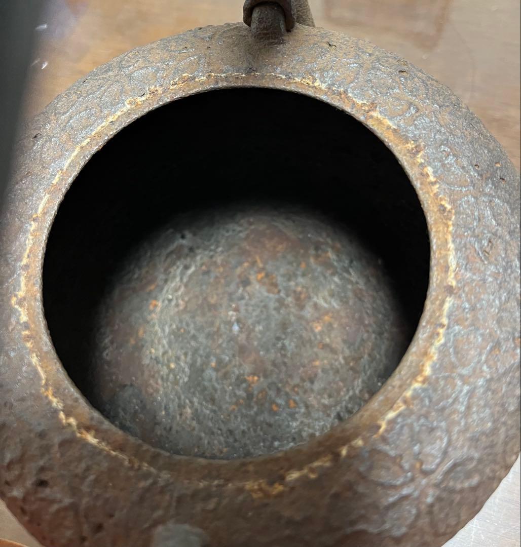 日本の伝統工芸品　南部鉄器　鉄瓶　桜