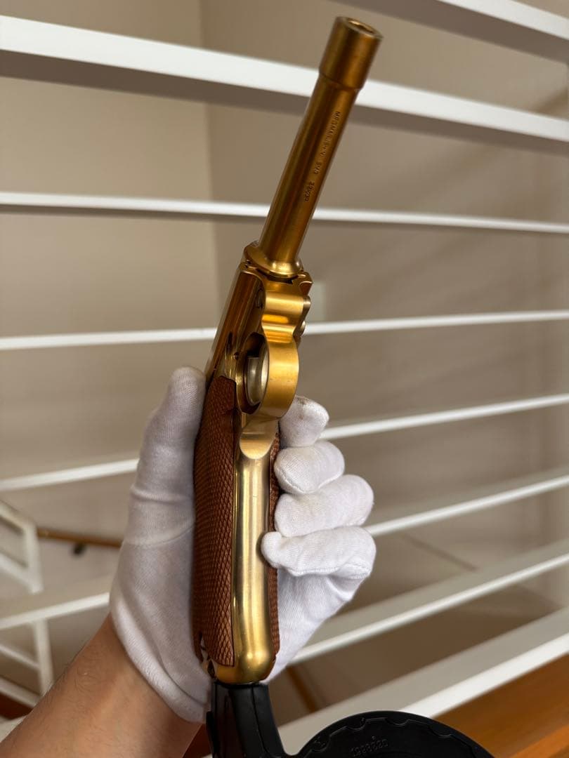 マルシン ゴールド ルガー P08 スネイルマガジン付き モデルガン タナカ