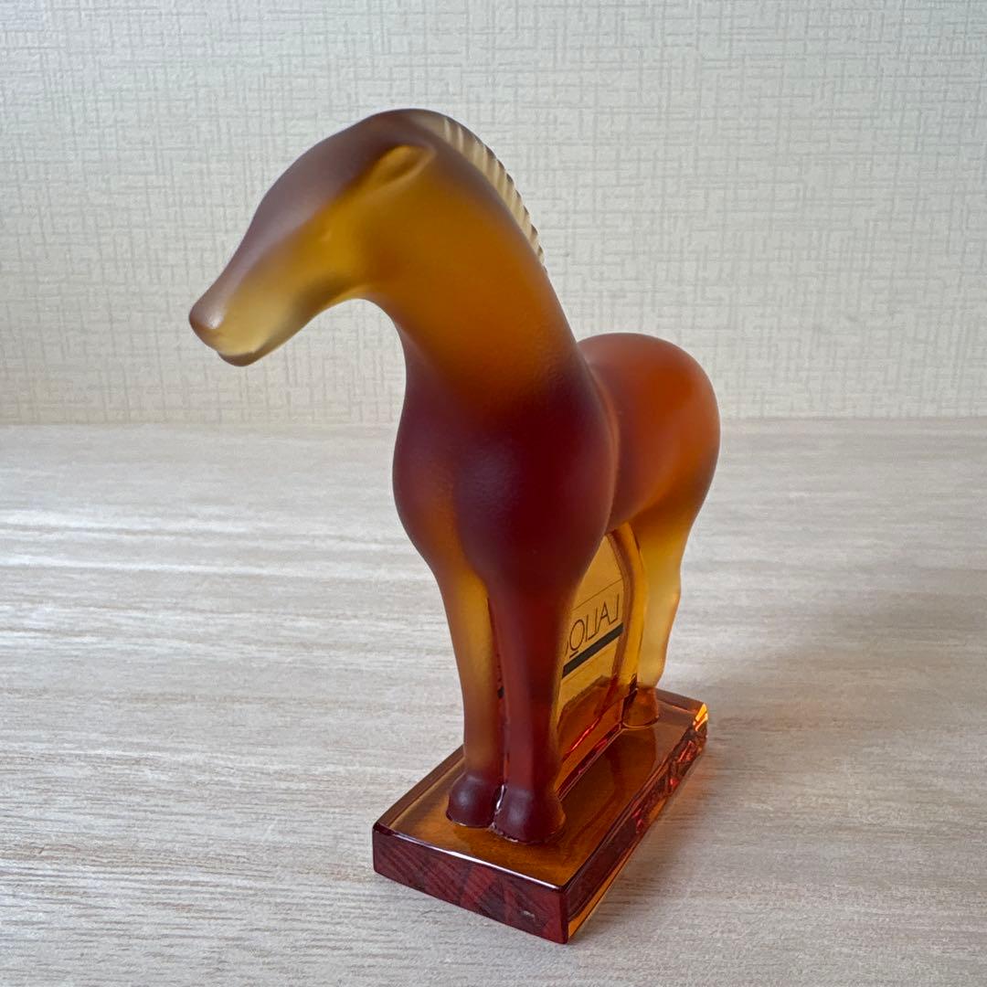 LALIQUE ガラス製馬の彫刻　ホース　オブジェ　置物　インテリア雑貨