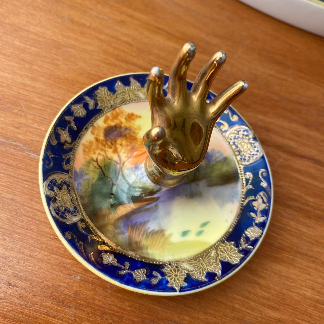 オールドノリタケ　湖水の白鳥　ドレッシングテーブルセット　英国里帰りスワンレイク