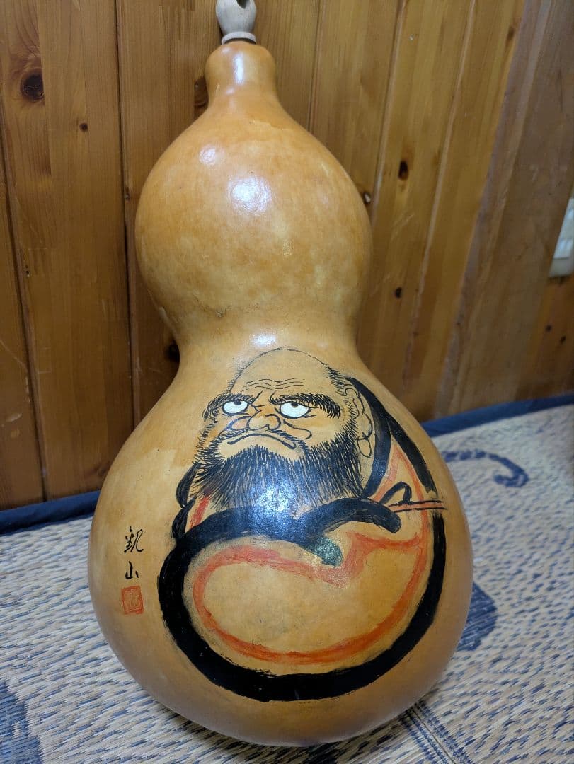 ひょうたん工芸品 仏像デザイン 約30cm
