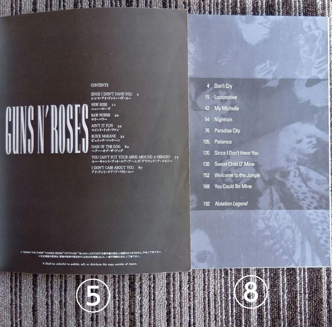 ガンズ・アンド・ローゼズ 楽譜 GUNS N' ROSES スコア