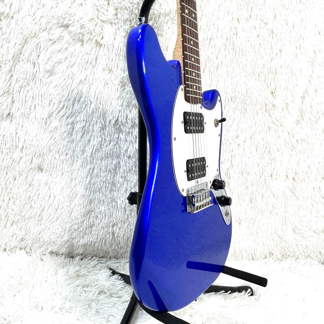 【美品激虎ネック】Squier Fender Mustang メタリックブルー
