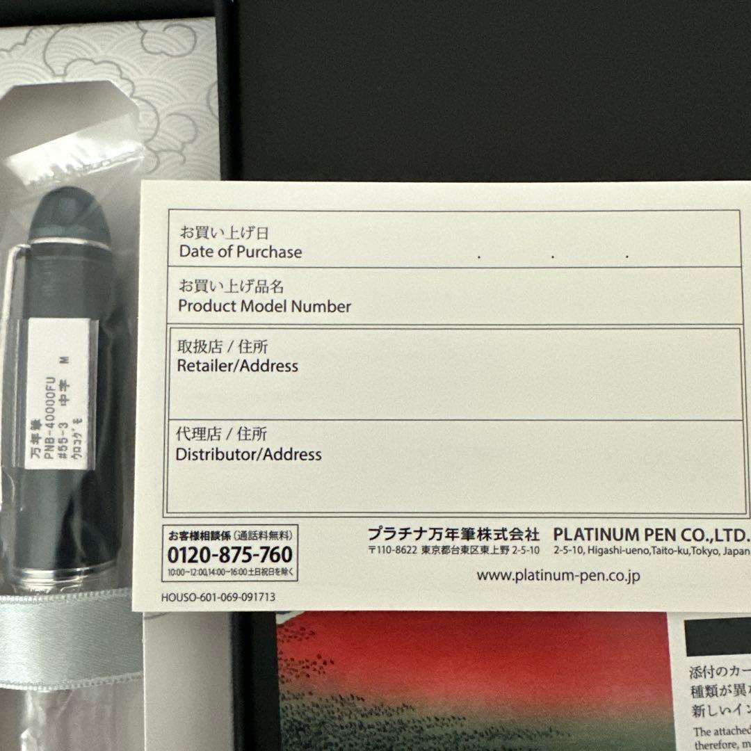 【新品】プラチナ万年筆　センチュリー3776富士旬景シリーズ『鱗雲』