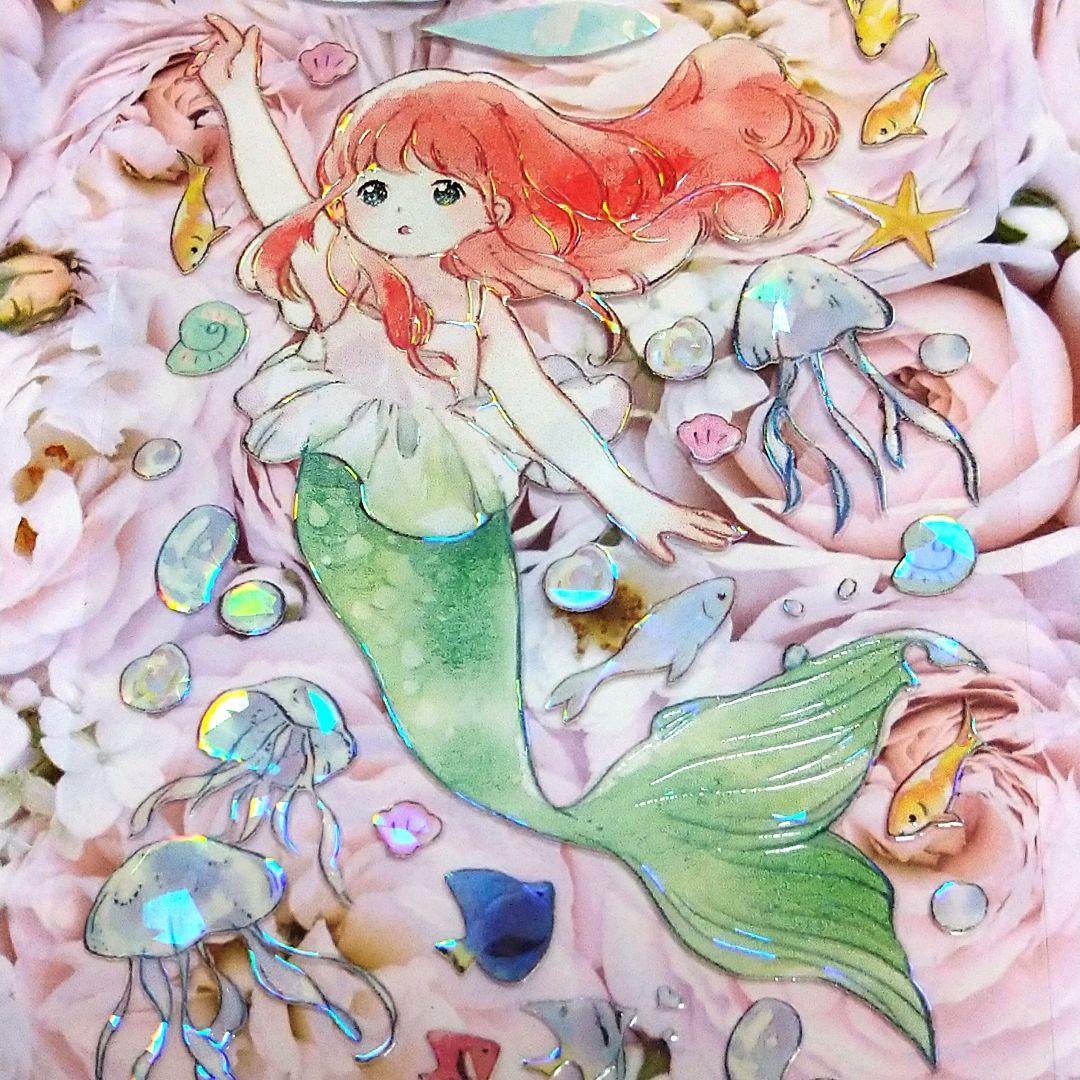 ✩のこり２✩J482＃人鱼之歌(贝壳光)E厘米切り売り海外人物マステ女の子苜暖