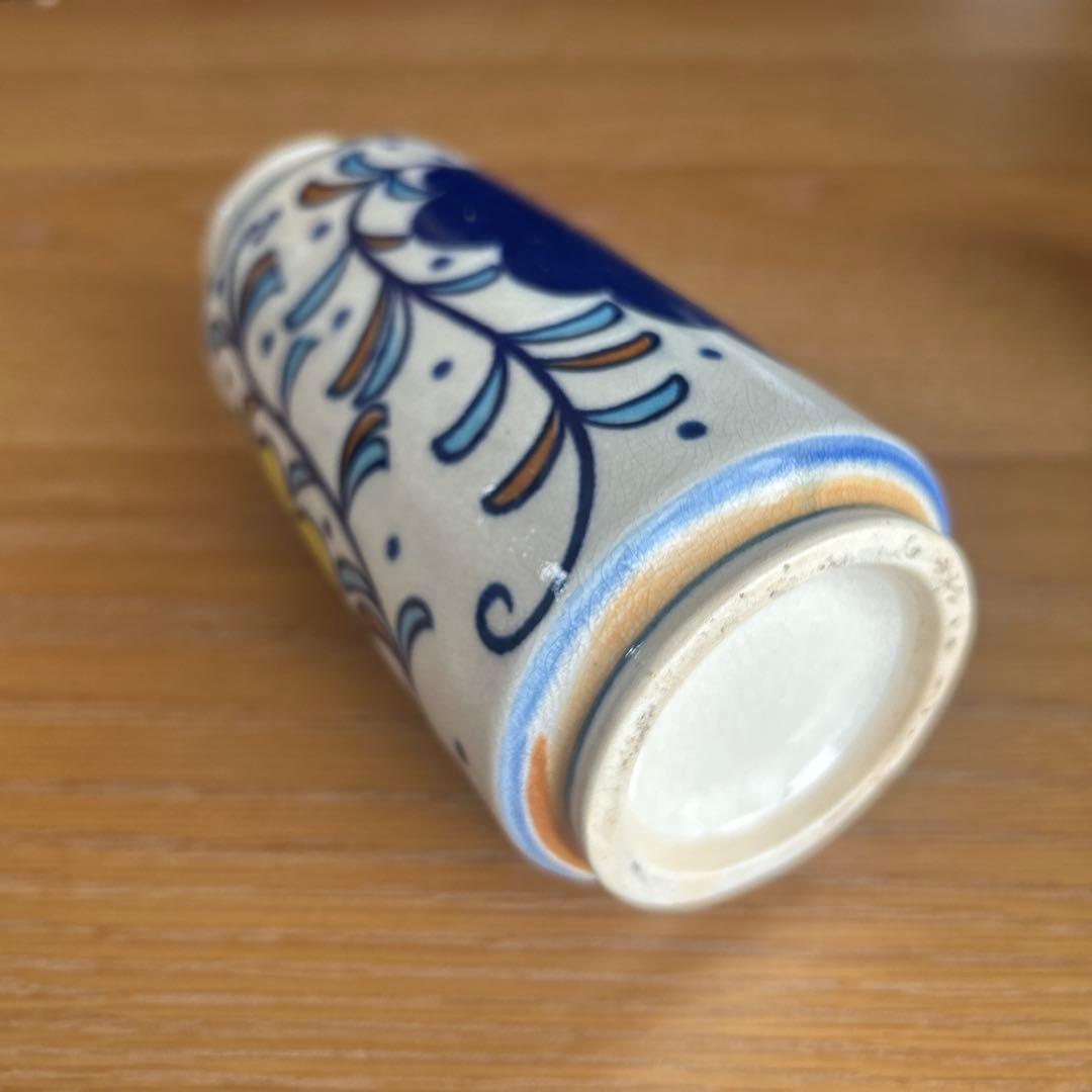 【阿蘭陀】　オランダ写し　急須　蓋置　杓立　 タバコの葉　唐草模様　時代