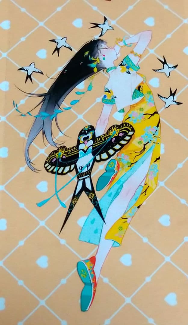 J949＃清风明月(PET)MOODTAPE切り売り海外人物マステ女の子