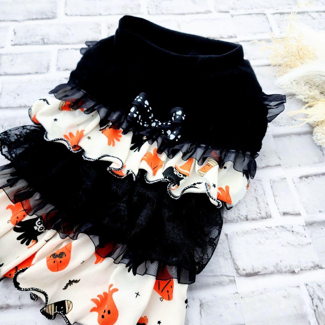 ぴーち様❤️ハロウィン♡たこさんウィンナー♡ティアードワンピ♡ハンドメイド犬服