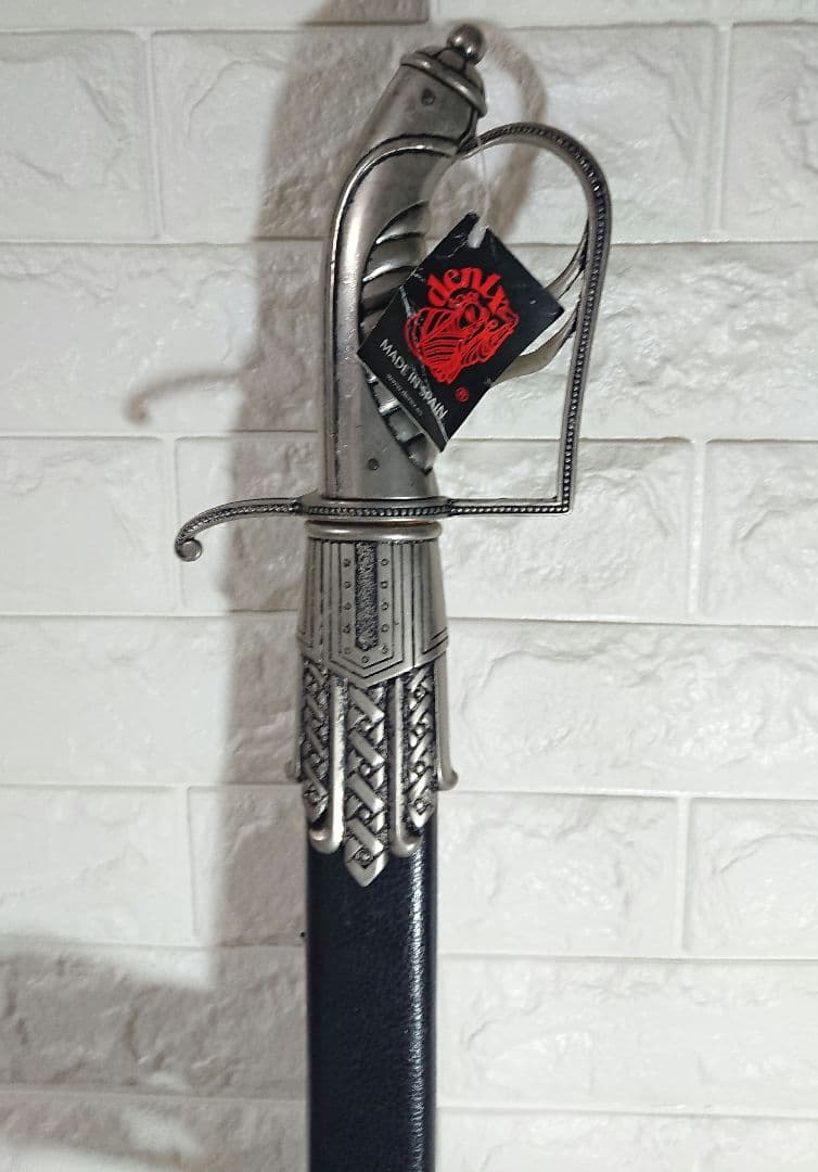 稀少 DENIX ブラック・バート 海賊サーベル 95cm シルバー 模造刀