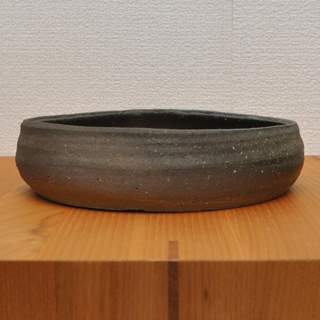 屋代剛右 伊部 四方鉢 焼締