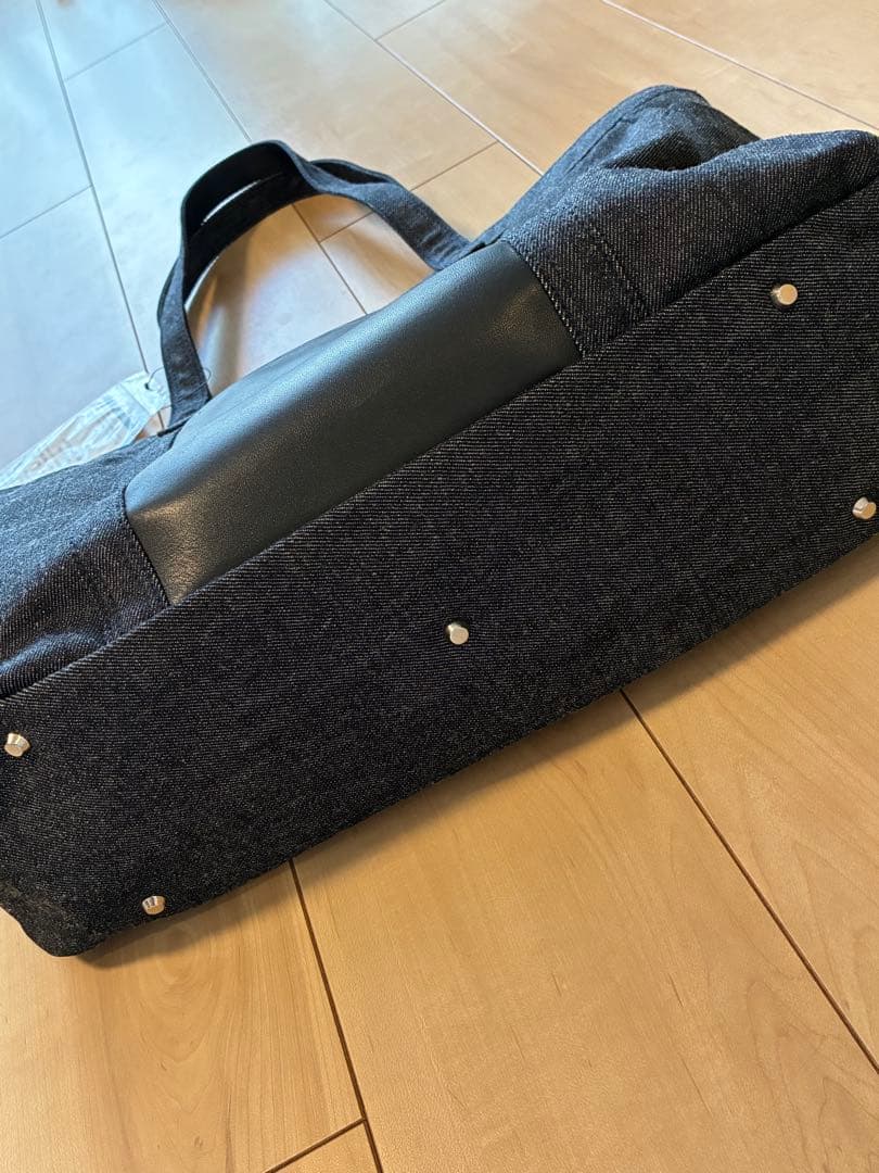 新品☆Lexus トートバッグ デニムブルー&ブラック☆牛革☆レクサスオーナー