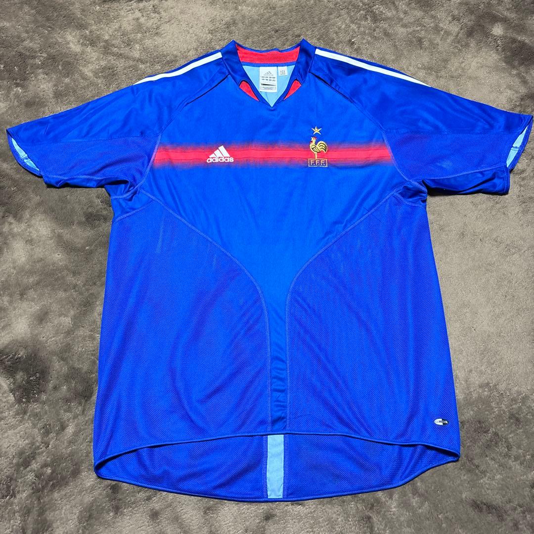 【美品】フランス代表 2004 ホーム ユニフォーム ジダン アディダス #10