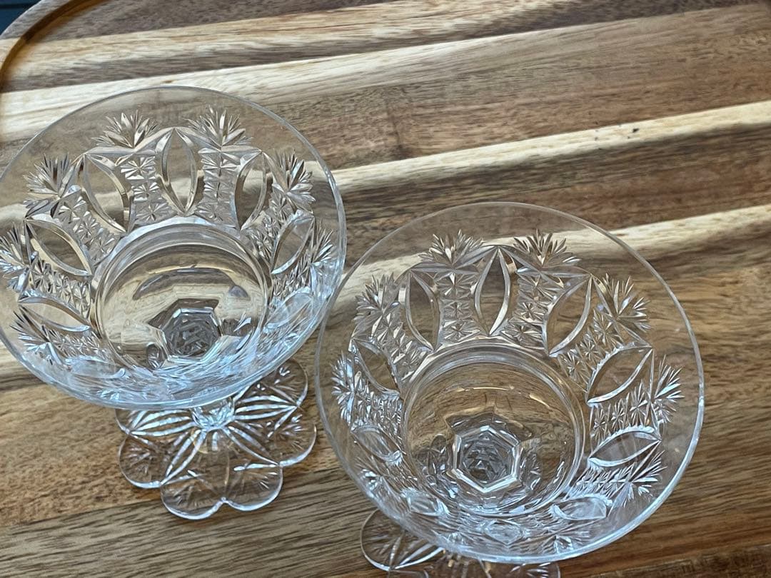 バカラ　グラス　オールドバカラ　2脚　コレクション　アンティーク　ヴィンテージ