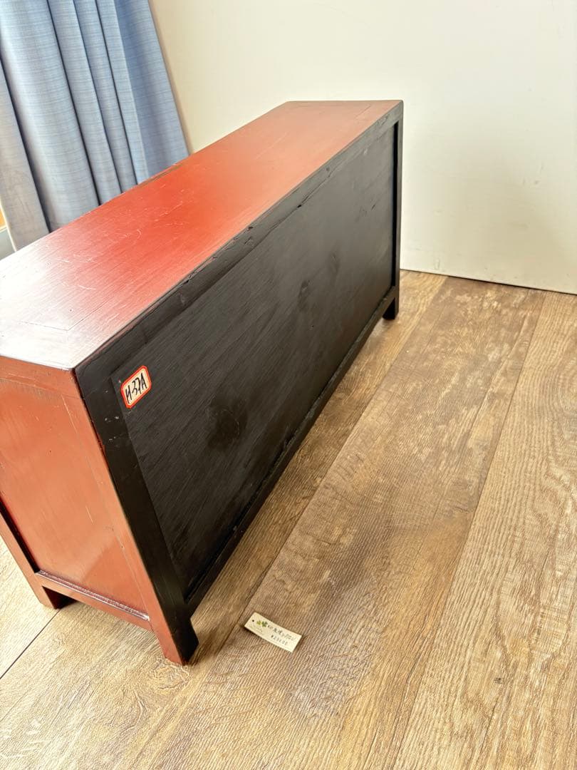 朱塗り　引き出し　収納　中国　小さな収納