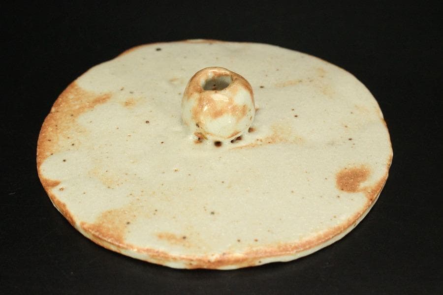 茶道具 紅志野 耳付 水指 芳作 美品(LC845)