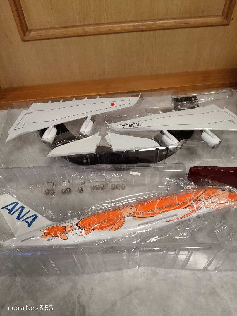 ！!AIRBUS a380／ANAフライングホヌ オレンジ 1/150