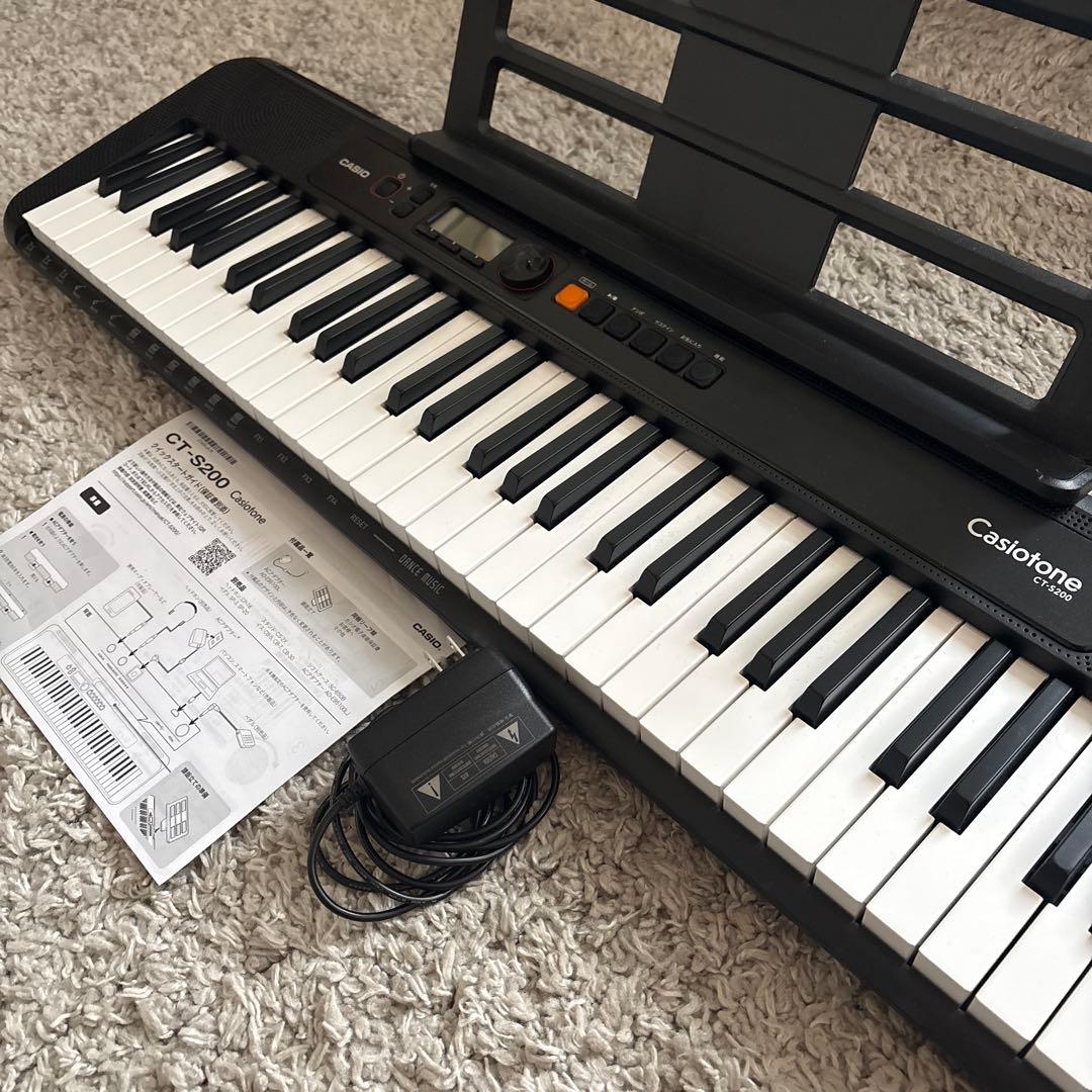 カシオ 電子キーボード Casiotone (CT-S200BKブラック)