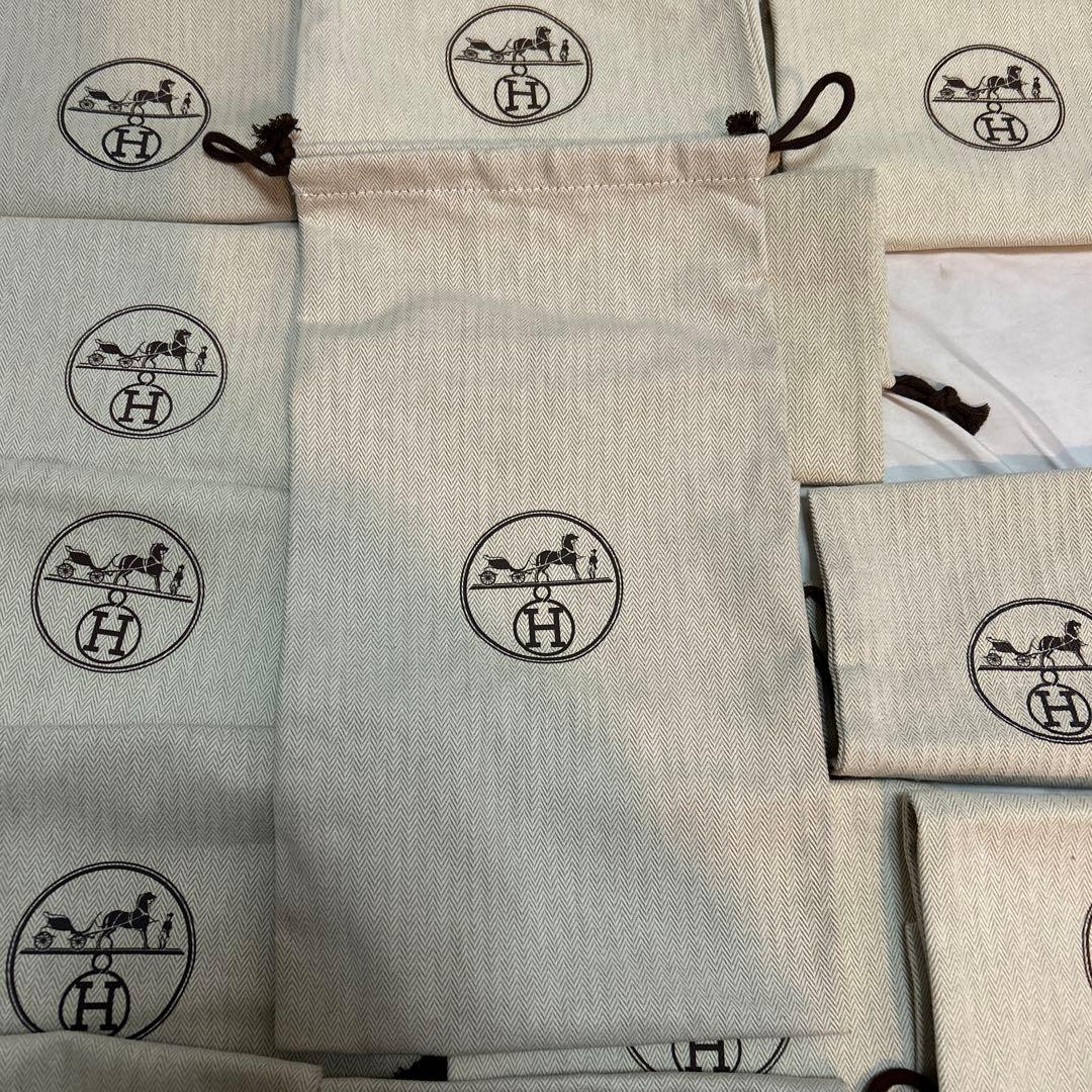 52枚‼️HERMES エルメス保存袋巾着袋シューズ袋白ホワイト