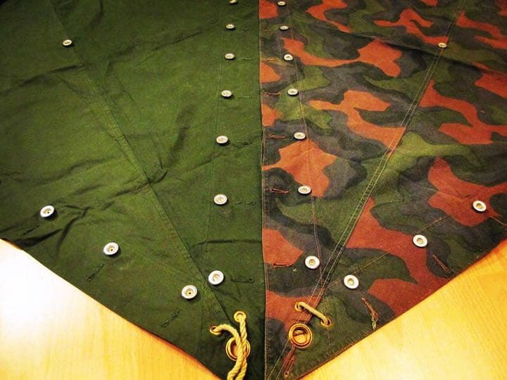 【軍幕屋】超希少★ノルウェー軍幕カモ★４枚組★ポールペグフルセット