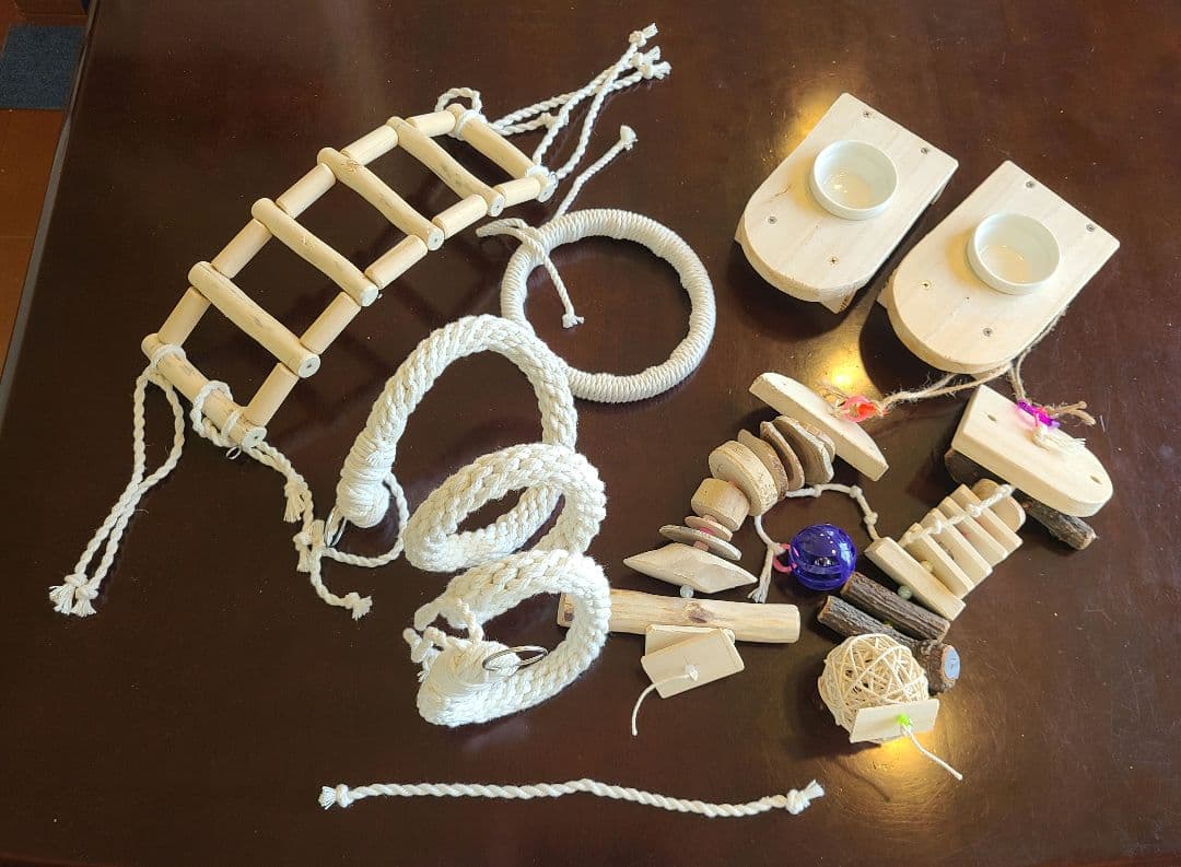 ① ぽこなつページ　バードアスレチック　ハンドメイド　流木