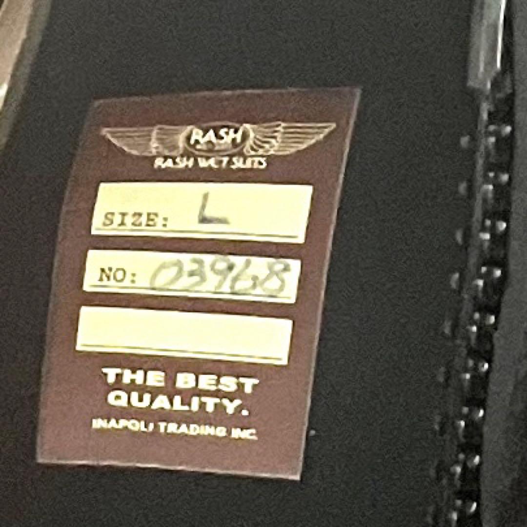 専用　インナーネック付き　RASH フルスーツ　L セミドライ　ウエットスーツ