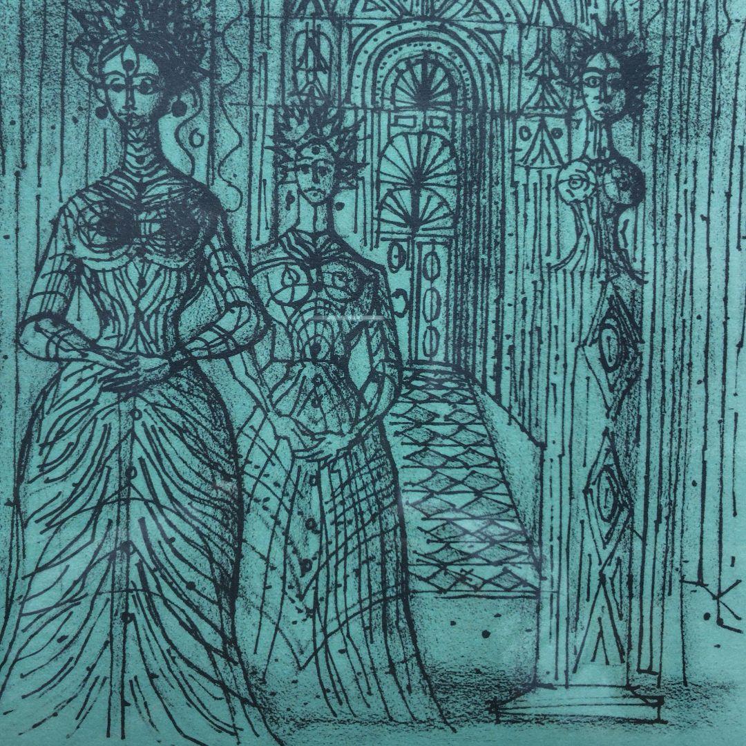 リトグラフ 額装 ジャン・カルズー 直筆サイン入り限定206部