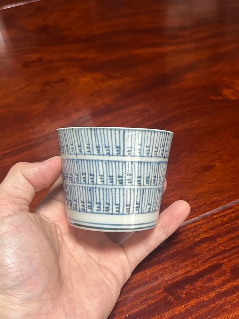 そば猪口　古伊万里　暦　幾何学　無傷完品　蕎麦猪口　モダン
