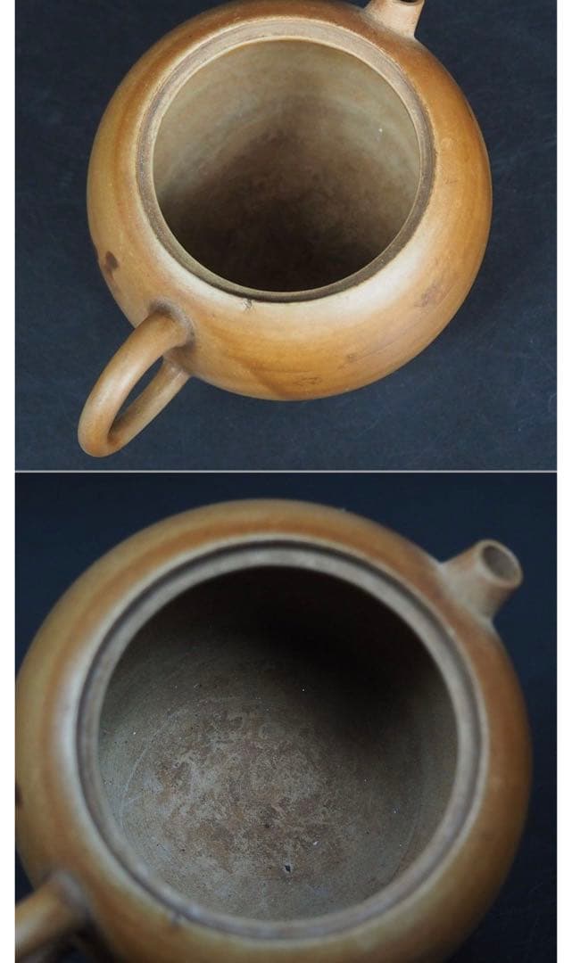 送料無料　18世紀初頭　江戸期白備前焼急須一対　箱付 ★博物館級★ 煎茶道具