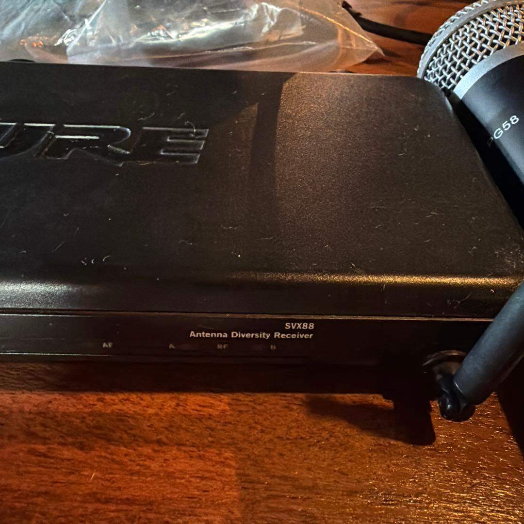 SHURE PG58 マイク2本 SVX88受信機セット