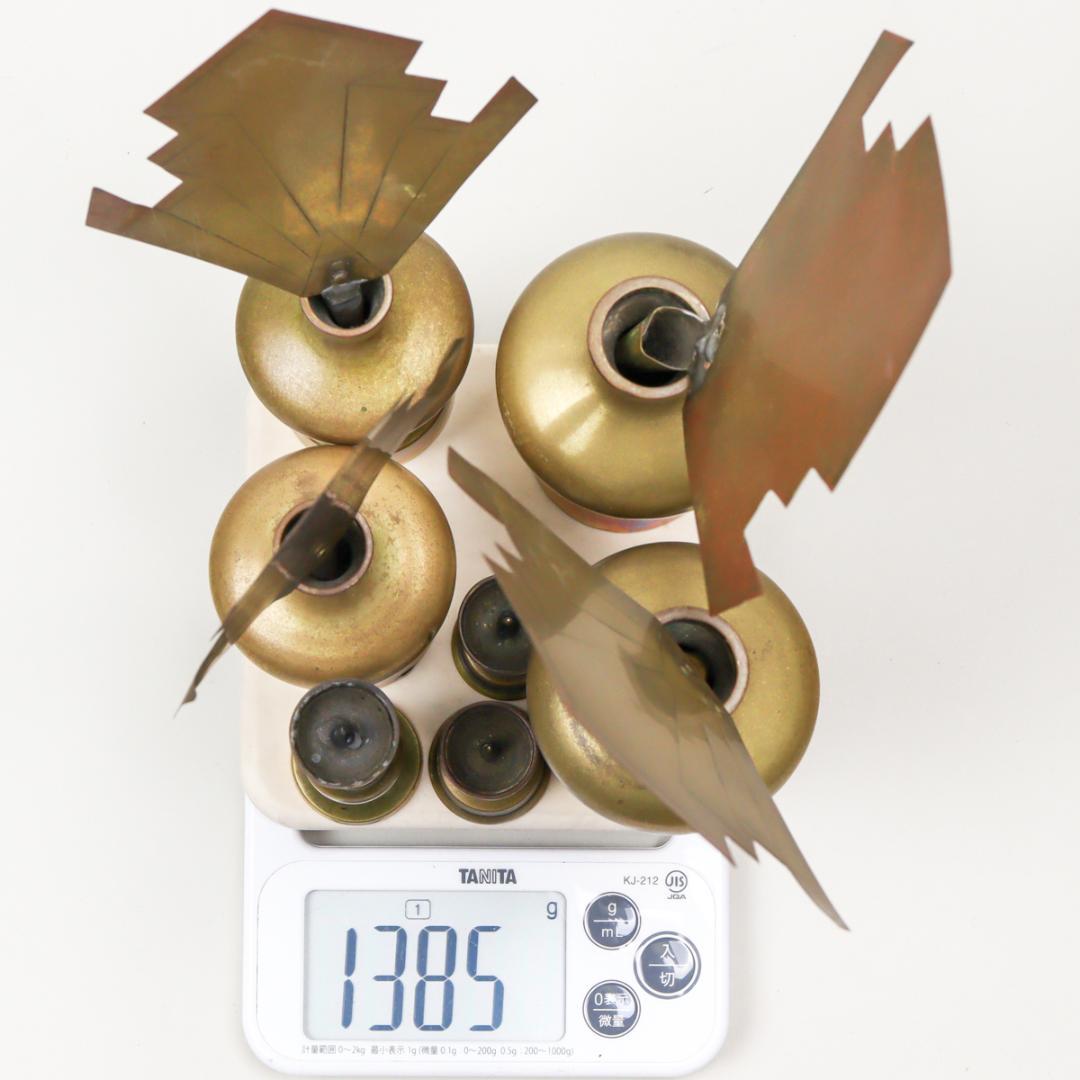 真鍮 熨斗口 神酒口 2対 瓶子 燭台 神具