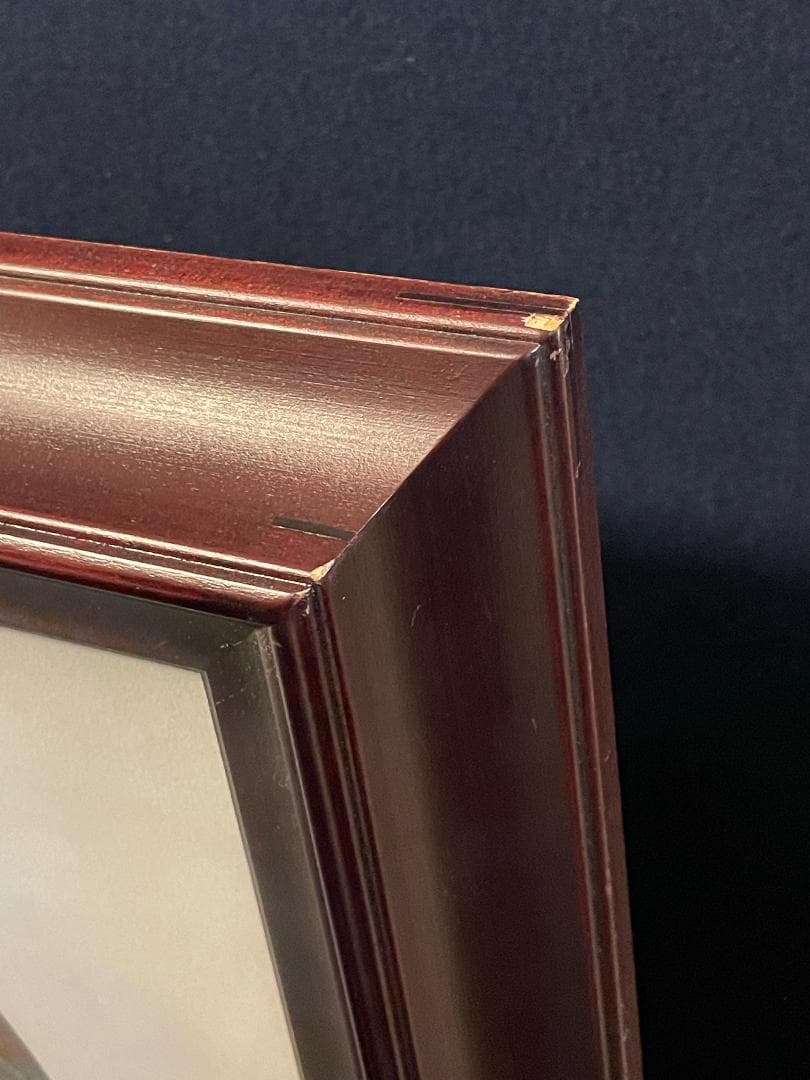 九谷焼　谷敷正人作　陶額雪月花『月』飾絵皿　飾皿　陶板画　額装