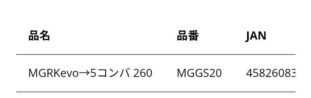 MGRKevo→5 GRK GS evo用コンバージョンキット　WB260mm