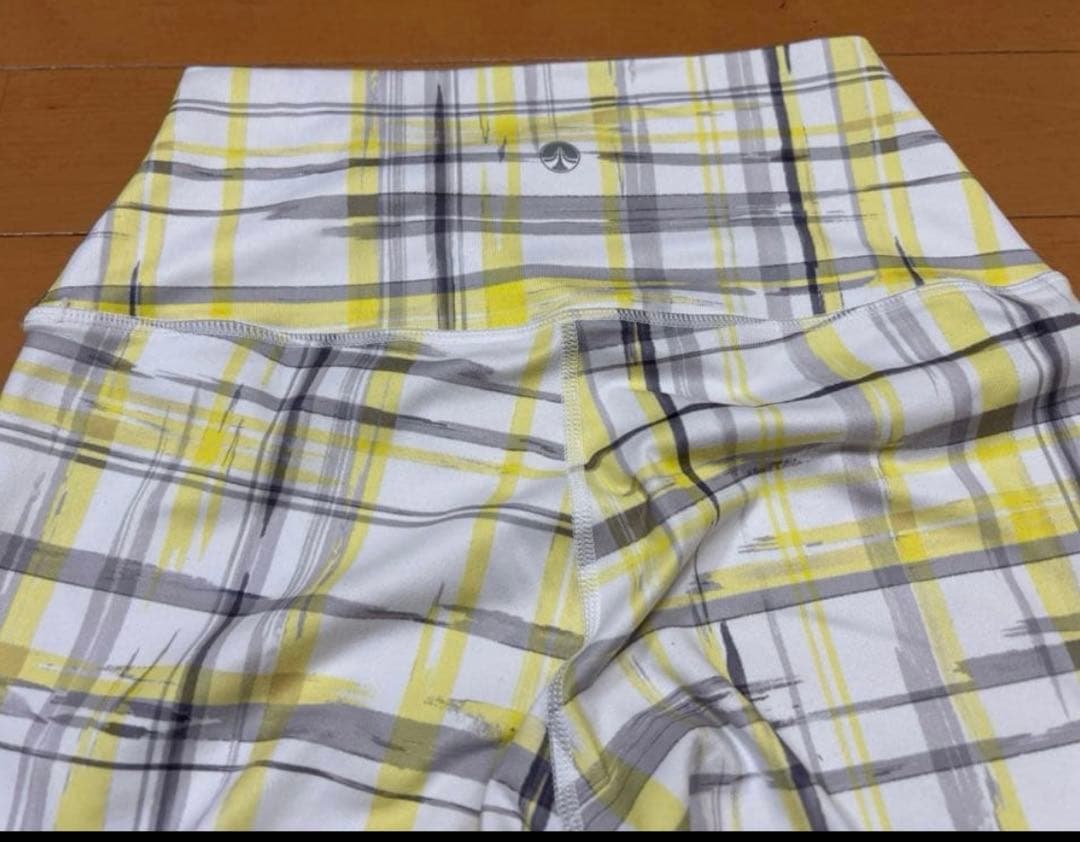 SUKALA チェックブラトップ チェックレギンス イエロー 2点セット S