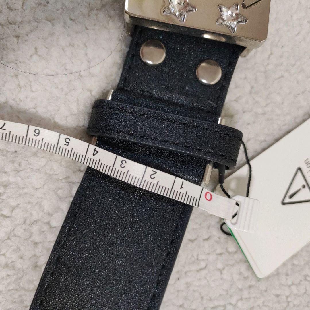 ダンスウィズドラゴン バックルベルト 黒 ゴルフウェア　ビシュー　スター　新品